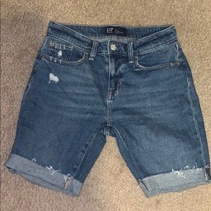 GAP High Rise Denim 9 inch shorts